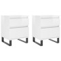 Bedside tables 2 units engineered wood white gloss 40x35x50 cm by vidaXL, Nightstands - Ref: Foro24-830689, Price: 108,89 €, ...