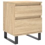 Mesitas noche 2 uds madera ingeniería roble Sonoma 40x35x50 cm de vidaXL, Mesitas de noche - Ref: Foro24-830691, Precio: 92,4...