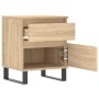 Mesitas noche 2 uds madera ingeniería roble Sonoma 40x35x50 cm de vidaXL, Mesitas de noche - Ref: Foro24-830691, Precio: 92,4...