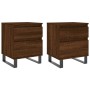 Nightstands 2 pcs oak brown engineered wood 40x35x50 cm by vidaXL, Nightstands - Ref: Foro24-830699, Price: 80,91 €, Discount: %