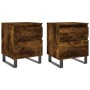 Nightstands 2 pcs engineered wood smoked oak 40x35x50 cm by vidaXL, Nightstands - Ref: Foro24-830695, Price: 78,24 €, Discoun...