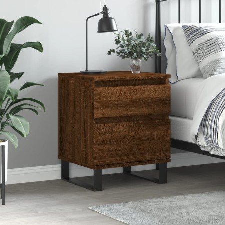 Oak brown engineered wood bedside table 40x35x50 cm by vidaXL, Nightstands - Ref: Foro24-830698, Price: 48,81 €, Discount: %