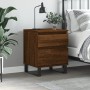 Oak brown engineered wood bedside table 40x35x50 cm by vidaXL, Nightstands - Ref: Foro24-830698, Price: 48,81 €, Discount: %