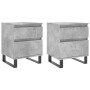 Nightstands 2 pcs concrete gray engineered wood 40x35x50 cm by vidaXL, Nightstands - Ref: Foro24-830693, Price: 82,73 €, Disc...