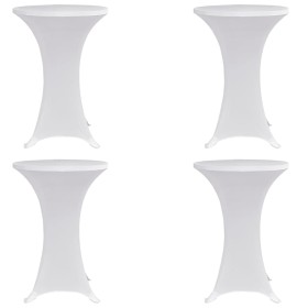 Elastic tablecloth for high table 4 units white Ø80 cm by vidaXL, Covers - Ref: Foro24-279070, Price: 44,21 €, Discount: %