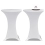 Elastic tablecloth for high table 4 units white Ø80 cm by vidaXL, Covers - Ref: Foro24-279070, Price: 44,21 €, Discount: %