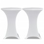 Elastic tablecloth for high table 4 units white Ø80 cm by vidaXL, Covers - Ref: Foro24-279070, Price: 44,21 €, Discount: %