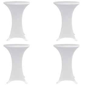 Elastic tablecloth for high table 4 units white Ø70 cm by vidaXL, Covers - Ref: Foro24-279069, Price: 41,58 €, Discount: %