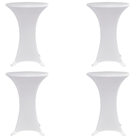 Elastic tablecloth for high table 4 units white Ø70 cm by vidaXL, Covers - Ref: Foro24-279069, Price: 41,58 €, Discount: %