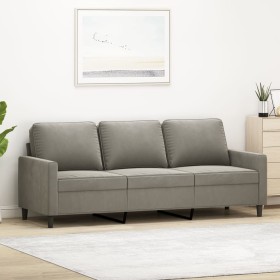 3-seater light gray velvet sofa 180 cm by vidaXL, Sofas - Ref: Foro24-348755, Price: 252,73 €, Discount: %