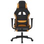 Gaming-Stuhl mit Fußstütze, schwarz und orange Stoff von vidaXL, Gaming-Stühle - Ref: Foro24-3143747, Preis: 131,36 €, Rabatt: %