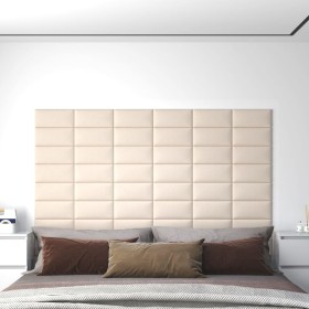 Wall panels 12 pcs cream velvet 30x15 cm 0.54 m² by vidaXL, Wall covering - Ref: Foro24-343787, Price: 31,47 €, Discount: %