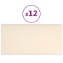 Wall panels 12 pcs cream velvet 30x15 cm 0.54 m² by vidaXL, Wall covering - Ref: Foro24-343787, Price: 31,47 €, Discount: %