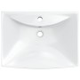 Lavabo de cerámica rectangular con orificio de grifo y desagüe de vidaXL, Lavabos - Ref: Foro24-140688, Precio: 98,57 €, Desc...