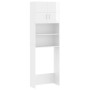 Glossy white engineered wood washing machine cabinet by vidaXL, Accessories for washing machines and dryers - Ref: Foro24-305...