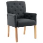 Dining chairs with armrests 2 units gray fabric by vidaXL, dining chairs - Ref: Foro24-3058290, Price: 311,99 €, Discount: %