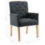 Dining chairs with armrests 2 units gray fabric by vidaXL, dining chairs - Ref: Foro24-3058290, Price: 311,99 €, Discount: %