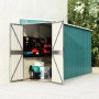 Green galvanized steel wall garden shed 118x288x178cm by vidaXL, Sheds - Ref: Foro24-316225, Price: 363,85 €, Discount: %