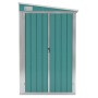 Cobertizo de jardín pared acero galvanizado verde 118x288x178cm de vidaXL, Cobertizos - Ref: Foro24-316225, Precio: 239,24 €,...