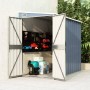 Garden shed wall galvanized steel gray 118x194x178cm by vidaXL, Sheds - Ref: Foro24-316222, Price: 260,54 €, Discount: %