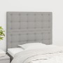 Headboards 2 units of light gray fabric 100x5x78/88 cm by vidaXL, Headboards and footboards - Ref: Foro24-3116756, Price: 59,...