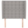 Headboard with light gray fabric ears 103x23x118/128 cm by vidaXL, Headboards and footboards - Ref: Foro24-3118380, Price: 74...