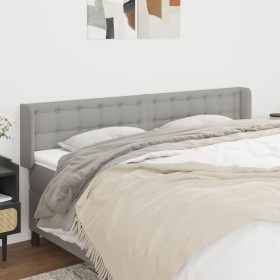 Cabecero de tela gris claro 203x16x78/88 cm de vidaXL, Cabeceros y pies de cama - Ref: Foro24-3119224, Precio: 76,05 €, Descu...