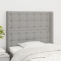 Headboard with light gray fabric ears 103x16x118/128 cm by vidaXL, Headboards and footboards - Ref: Foro24-3120004, Price: 70...