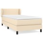 Box spring bed with cream fabric mattress 90x200 cm by vidaXL, Beds and slatted bases - Ref: Foro24-3126138, Price: 317,66 €,...