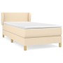 Box spring bed with cream fabric mattress 90x200 cm by vidaXL, Beds and slatted bases - Ref: Foro24-3126618, Price: 316,09 €,...