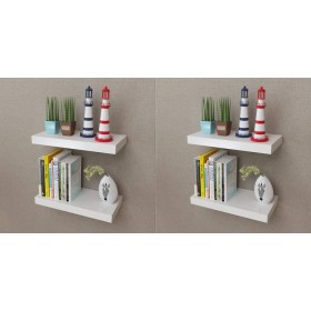 Estantes de pared 4 unidades blanco 40 cm de vidaXL, Estantes y estanterías - Ref: Foro24-275996, Precio: 55,13 €, Descuento: %