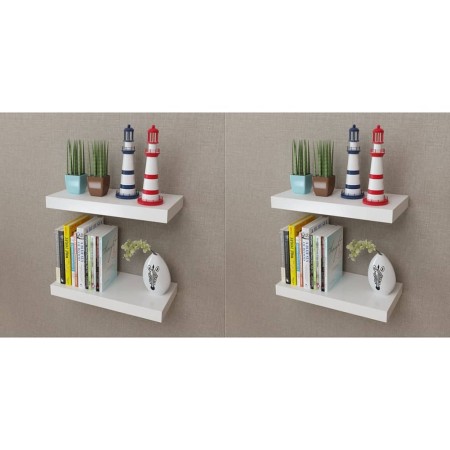 Estantes de pared 4 unidades blanco 40 cm de vidaXL, Estantes y estanterías - Ref: Foro24-275996, Precio: 62,97 €, Descuento: %