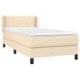 Cama box spring con colchón tela color crema 90x200 cm de vidaXL, Camas y somieres - Ref: Foro24-3129606, Precio: 314,13 €, D...