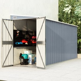 Garden shed with galvanized steel wall in gray, 118x382x178 cm. by vidaXL, Sheds - Ref: Foro24-316230, Price: 430,99 €, Disco...