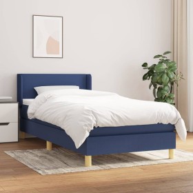 Boxspringbett mit blauer Stoffmatratze 90x190 cm von vidaXL, Betten und Lattenroste - Ref: Foro24-3130079, Preis: 328,99 €, R...