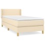 Box spring bed with cream fabric mattress 90x200 cm by vidaXL, Beds and slatted bases - Ref: Foro24-3130086, Price: 307,99 €,...