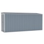 Cobertizo de jardín pared acero galvanizado gris 118x382x178 cm de vidaXL, Cobertizos - Ref: Foro24-316230, Precio: 314,20 €,...