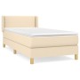 Box spring bed with cream fabric mattress 90x200 cm by vidaXL, Beds and slatted bases - Ref: Foro24-3130166, Price: 309,99 €,...