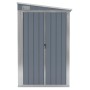 Cobertizo de jardín pared acero galvanizado gris 118x382x178 cm de vidaXL, Cobertizos - Ref: Foro24-316230, Precio: 314,20 €,...