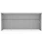 Cobertizo de jardín pared acero galvanizado gris 118x382x178 cm de vidaXL, Cobertizos - Ref: Foro24-316230, Precio: 314,20 €,...