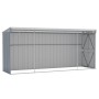 Cobertizo de jardín pared acero galvanizado gris 118x382x178 cm de vidaXL, Cobertizos - Ref: Foro24-316230, Precio: 314,20 €,...