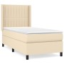 Box spring bed with cream fabric mattress 90x200 cm by vidaXL, Beds and slatted bases - Ref: Foro24-3131566, Price: 368,43 €,...