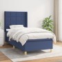 Cama box spring con colchón tela azul 90x190 cm de vidaXL, Camas y somieres - Ref: Foro24-3131959, Precio: 366,65 €, Descuent...