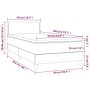 Box spring bed with mattress and LED cream fabric 90x200 cm by vidaXL, Beds and slatted bases - Ref: Foro24-3133610, Price: 3...