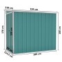 Cobertizo de jardín pared acero galvanizado verde 118x194x178cm de vidaXL, Cobertizos - Ref: Foro24-316221, Precio: 221,67 €,...