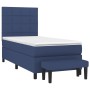 Cama box spring con colchón tela azul 90x190 cm de vidaXL, Camas y somieres - Ref: Foro24-3136563, Precio: 381,57 €, Descuent...