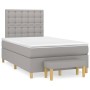 Box spring bed with light gray fabric mattress 120x200 cm by vidaXL, Beds and slatted bases - Ref: Foro24-3137461, Price: 459...