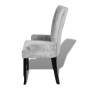 Sillón de terciopelo plateado de vidaXL, Sillas de comedor - Ref: Foro24-240654, Precio: 120,54 €, Descuento: %