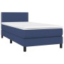 Box spring bed with blue fabric mattress 90x190 cm by vidaXL, Beds and slatted bases - Ref: Foro24-3139943, Price: 307,11 €, ...