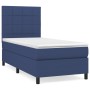 Cama box spring con colchón tela azul 90x190 cm de vidaXL, Camas y somieres - Ref: Foro24-3141743, Precio: 347,33 €, Descuent...